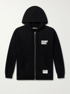 Neighborhood - Logo-Print Cotton-Jersey Hoodie - Black