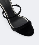 Magda Butrym Floral-appliqué velvet mules