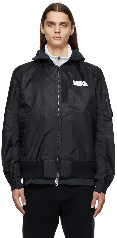 Photo: Nike Black Sacai Edition Bomber Jacket