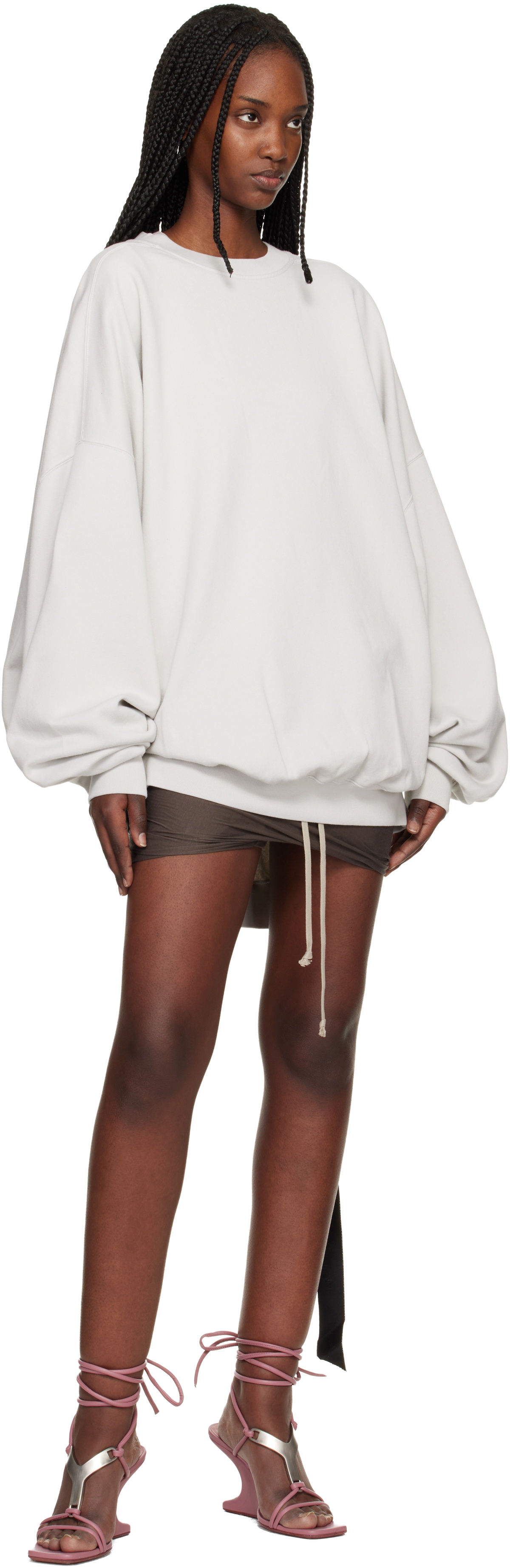 Rick Owens DRKSHDW Off-White Temple Hun Crewneck Sweatshirt