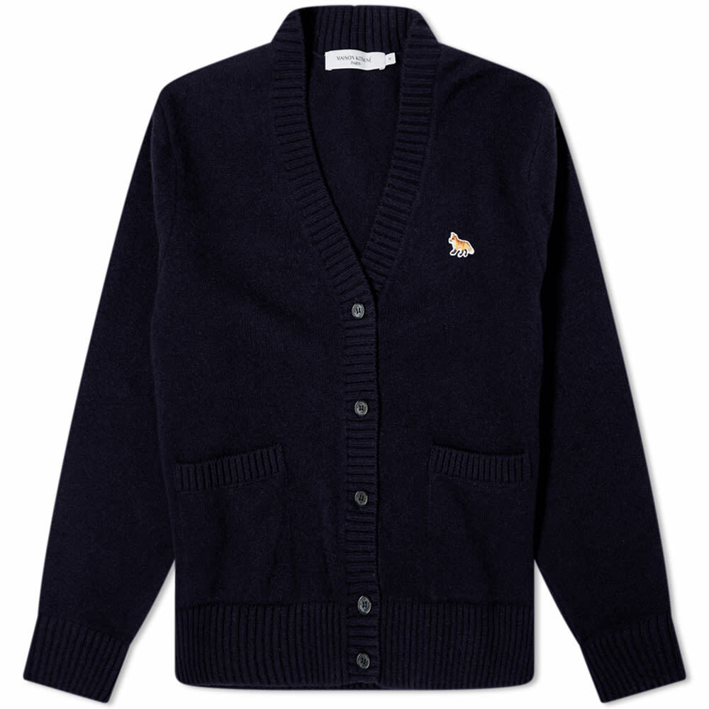 Maison Kitsuné Women's Baby Fox Patch Boxy Cardigan in Navy