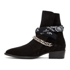 Amiri Black Bandana Buckle Boots