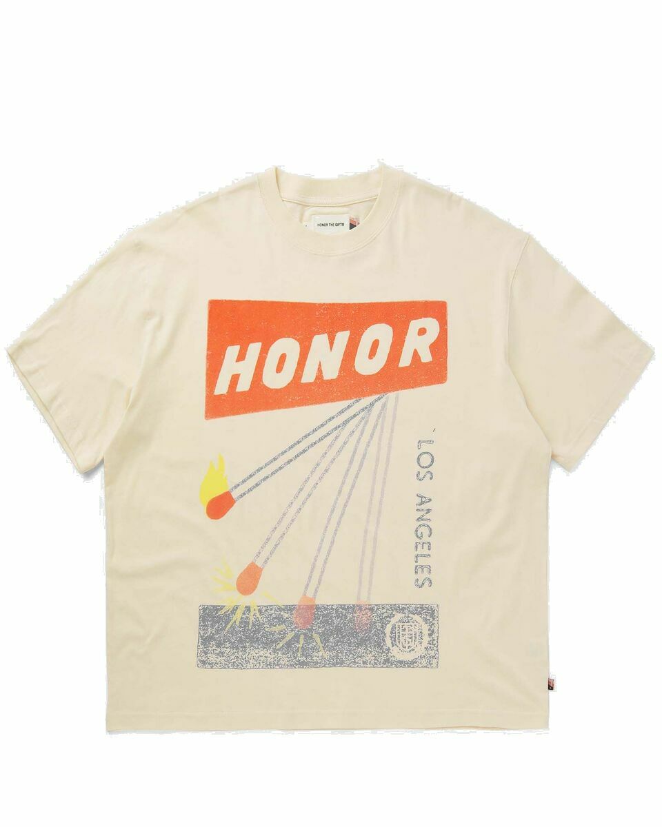 Photo: Honor The Gift Htg Match Box Ss Tee Beige - Mens - Shortsleeves