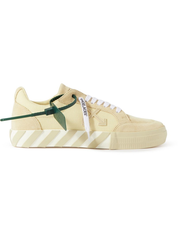 Photo: Off-White - Canvas and Suede Sneakers - Neutrals