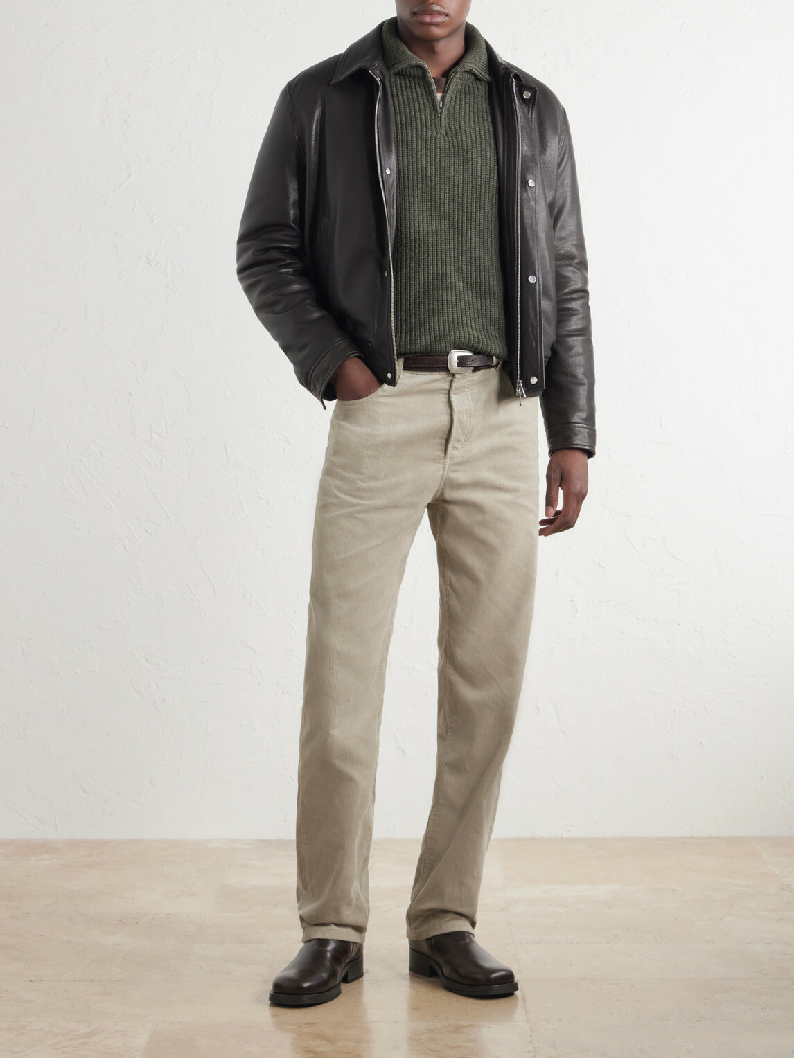 A.P.C. - Virgin Wool Half-Zip Sweater - Green