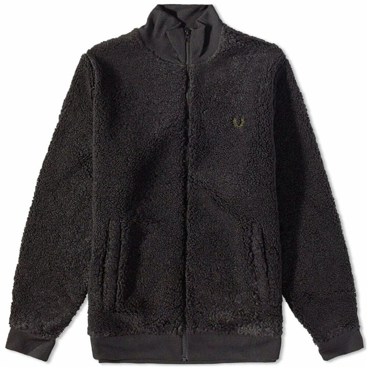 Photo: Fred Perry Authentic Men's Borg Fleece Track Jacket in Black