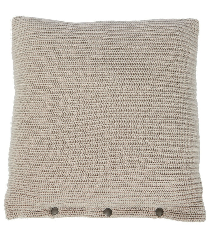 Photo: Brunello Cucinelli - Cashmere knitted cushion