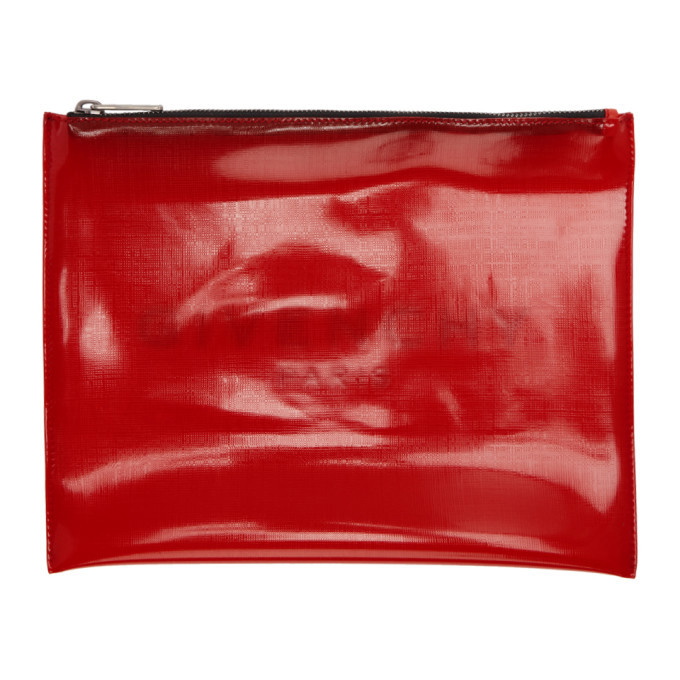 Photo: Givenchy Red Translucent Large Logo Pouch