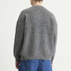 FrizmWORKS Men's Tweed Wool Deck Zip Cardigan in Charcoal
