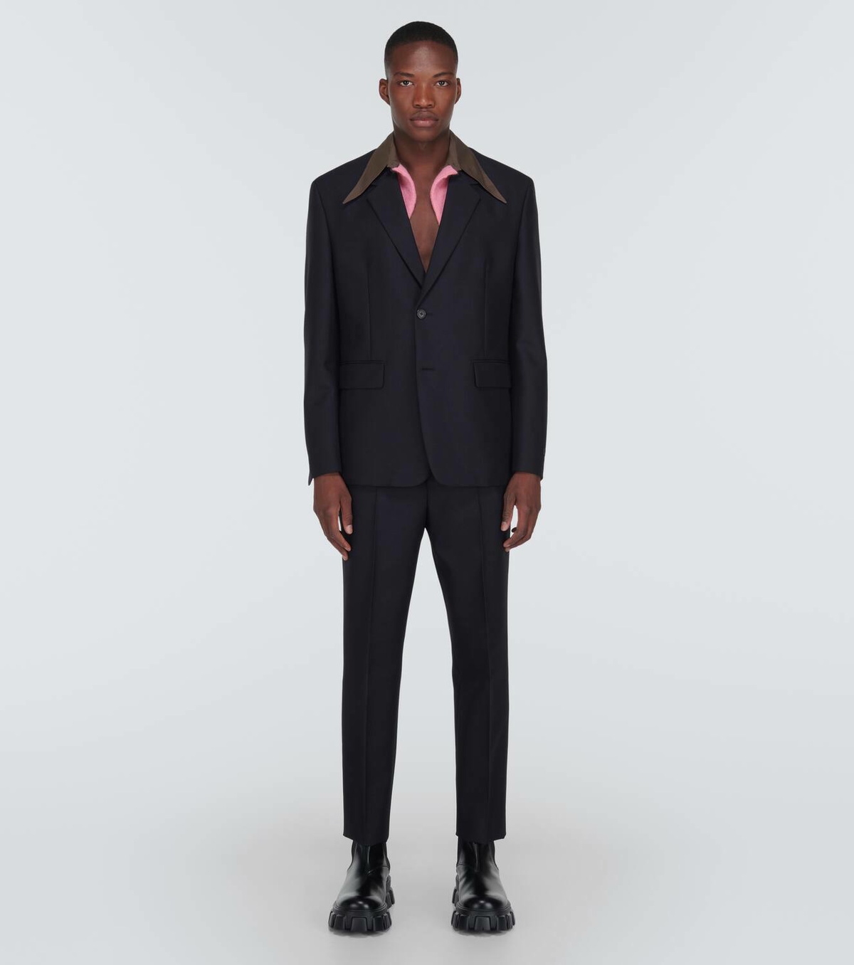 Prada Monolith leather Chelsea boots