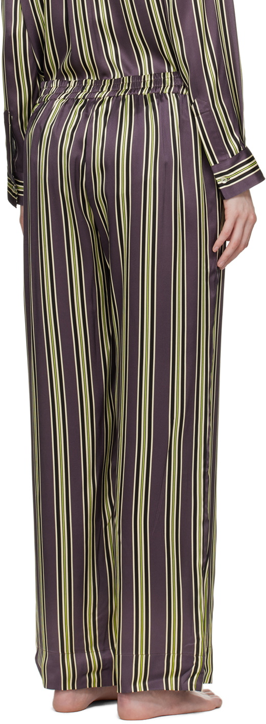 ASCENO Purple Elasticized Pyjama Shorts