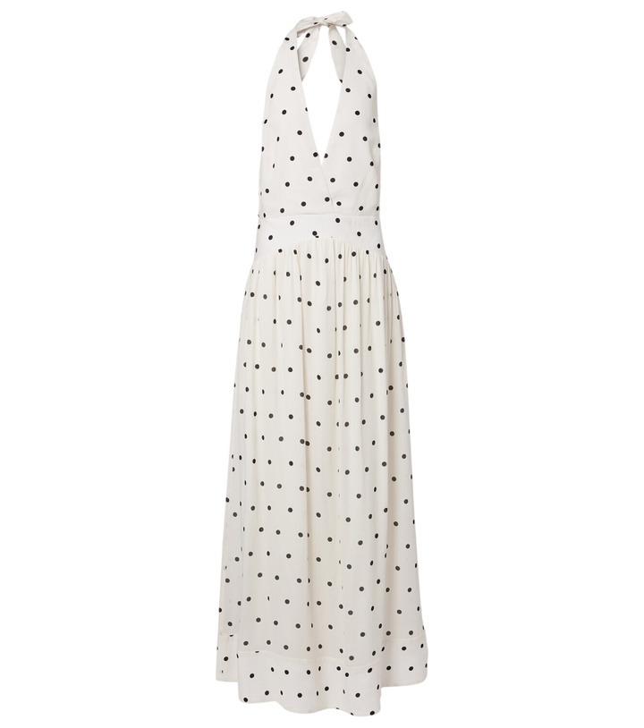 Photo: Adriana Degreas Polka-dot halterneck maxi dress