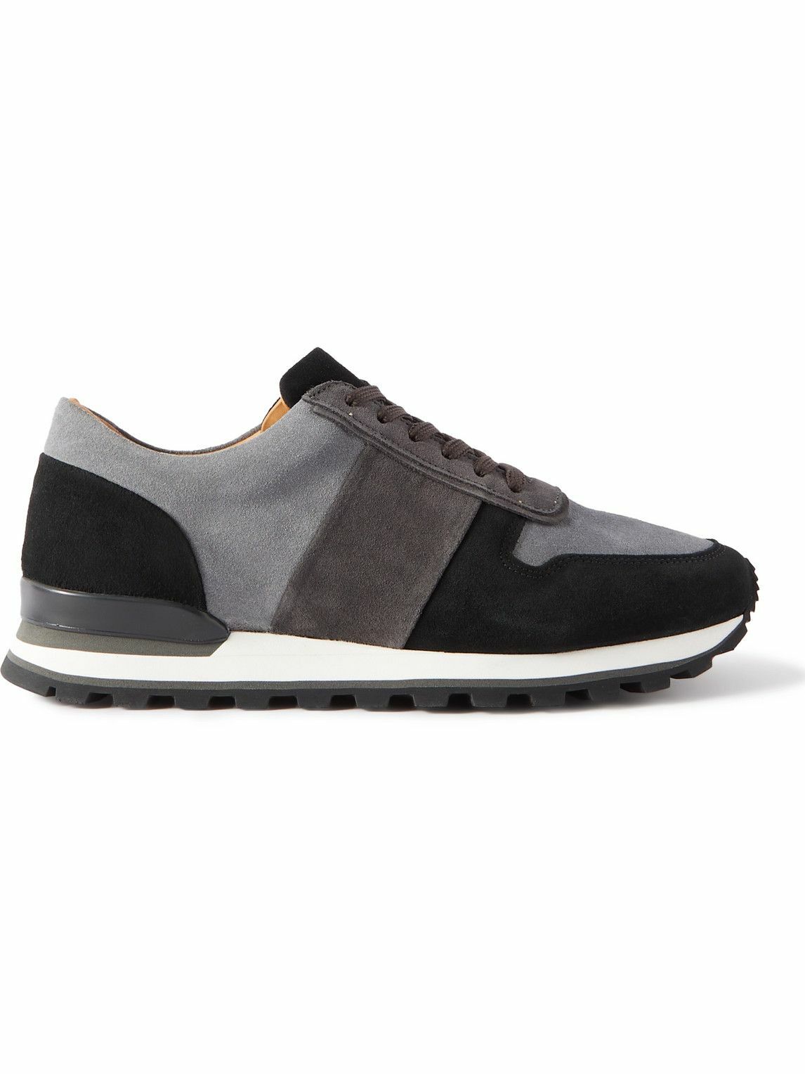 Mr P. - Panelled Suede Sneakers - Gray Mr P.