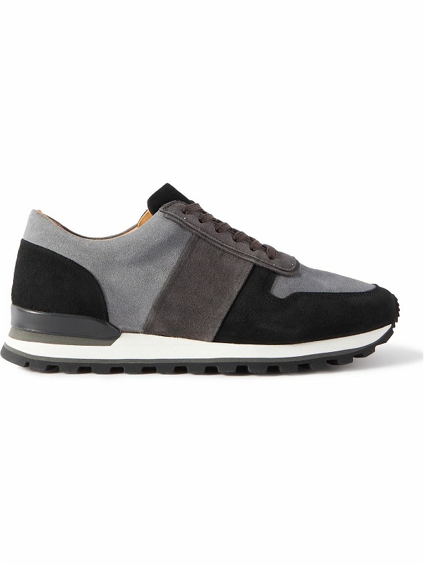 Photo: Mr P. - Panelled Suede Sneakers - Gray