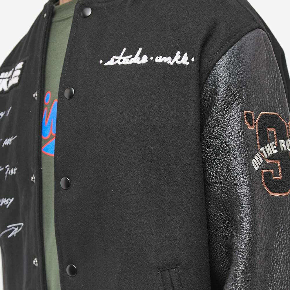 Pleasures Men's Mowax Varsity Jacket in Black/White PLEASURES