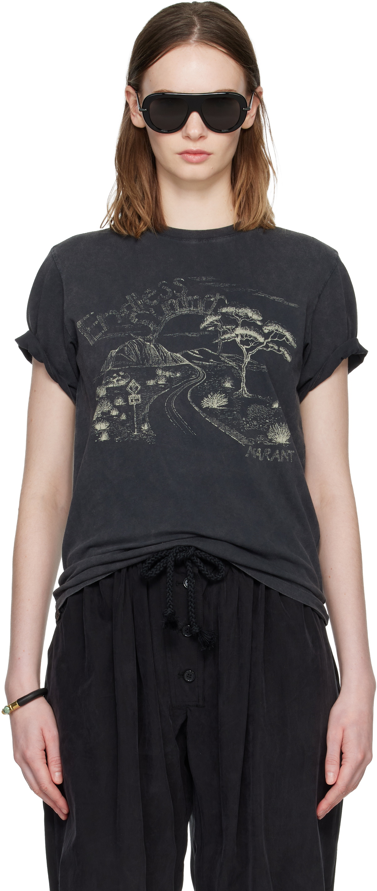 Isabel Marant Black Zewel T-shirt