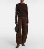 Lemaire Piped Zipped leather ankle boots