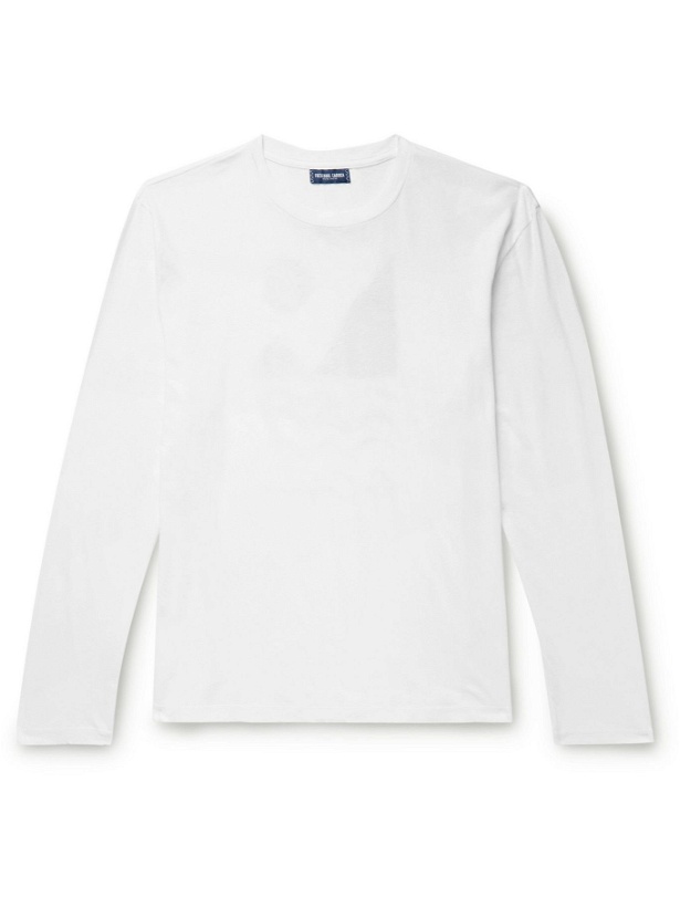 Photo: Frescobol Carioca - Garrett Leight Printed Cotton and Linen-Blend T-Shirt - White