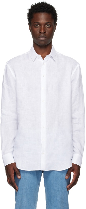 Photo: Giorgio Armani White Spread Collar Shirt