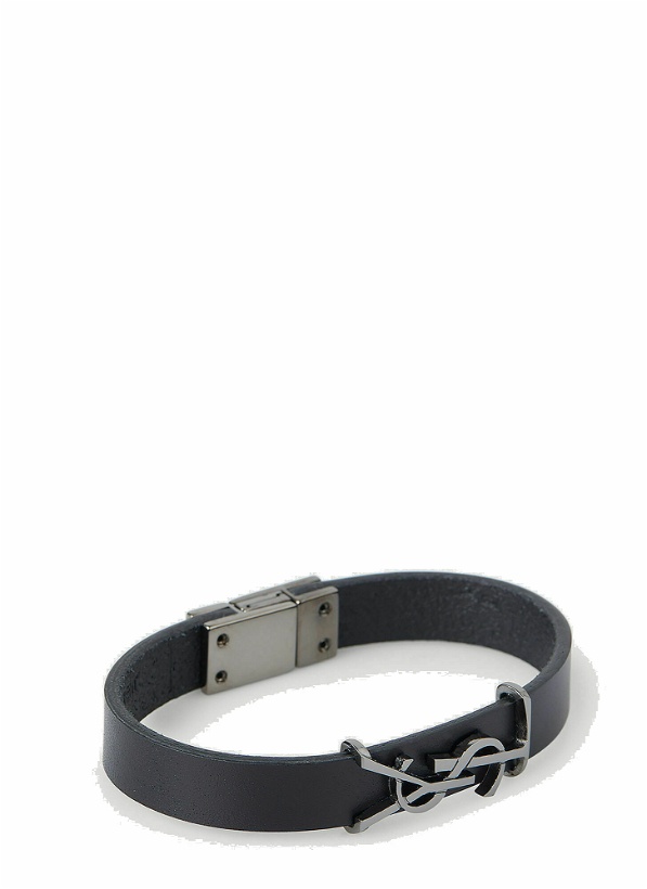 Photo: Logo Plaque Bracelet in Black