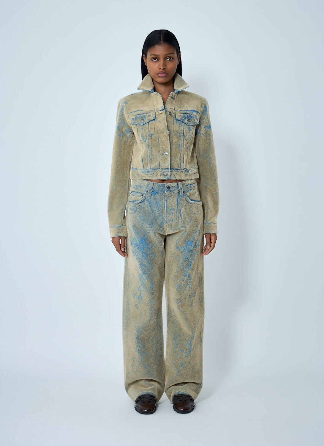Acne Studios Flocked Denim Jacket