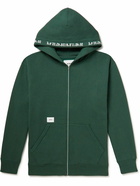 WTAPS - X3.0 Logo-Appliquéd Cotton-Blend Jersey Hoodie - Green