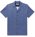 Orlebar Brown - Travis Nerano Slim-Fit Camp-Collar Cotton and Linen-Blend Shirt - Blue