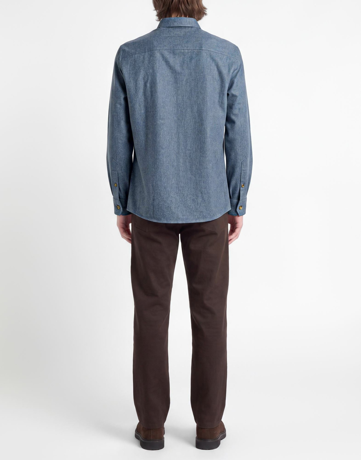 Brunello Cucinelli Mens Shirt Slate in Blue