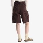 Good American Women's Twill Cargo Short in Bark