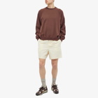 Auralee Men's Soft Crew Sweat in Brown