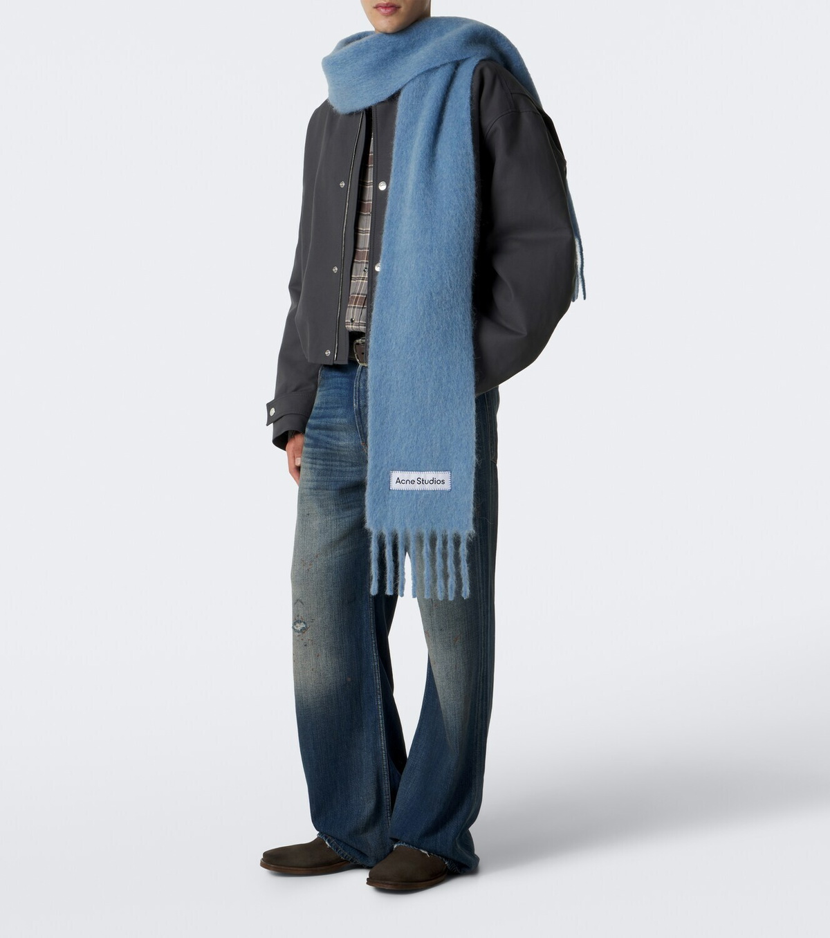 Acne Studios Alpaca, wool, and mohair-blend scarf