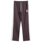 Casablanca Men's Loopback Laurel Tape Pintuck Jogger in Aubergine