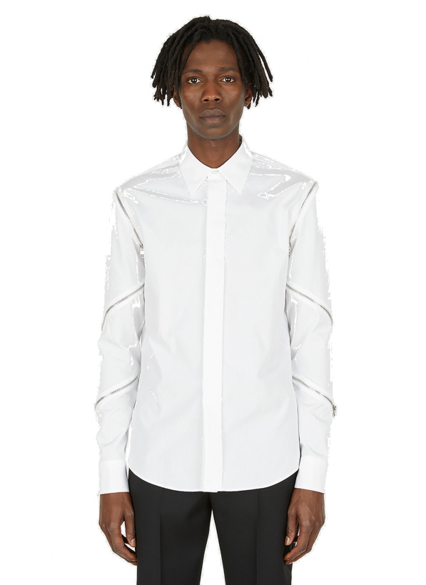 Photo: Zip Detail Long Sleeved Shirt in White