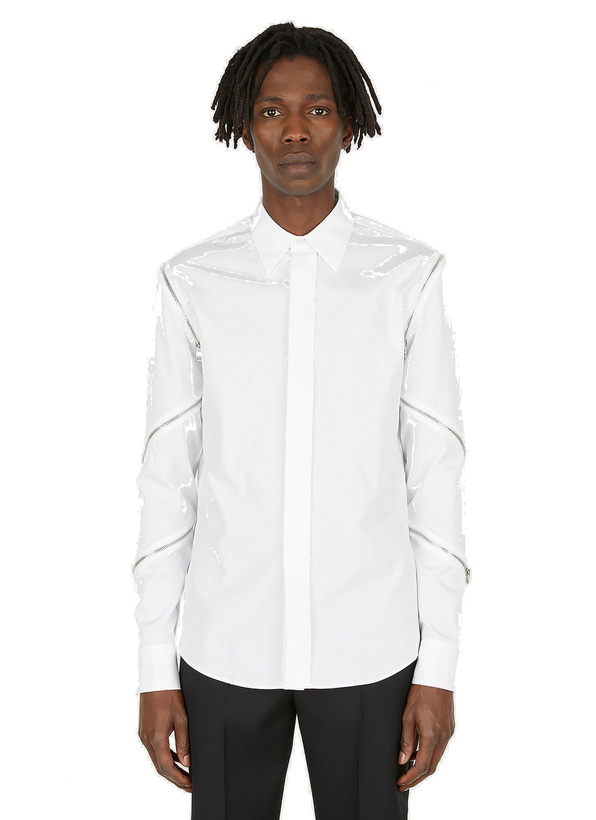 Photo: Zip Detail Long Sleeved Shirt in White