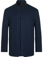 Kingsman - Buggy Slim-Fit Nehru-Collar Cashmere Jacket - Blue