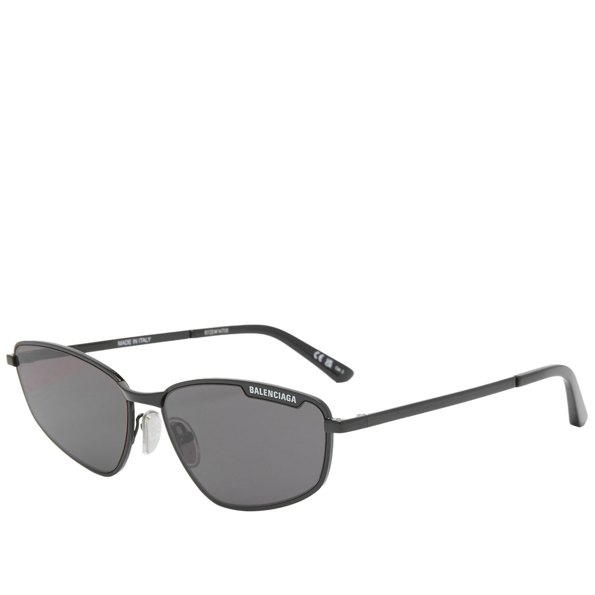 Balenciaga Eyewear BB0277S Sunglasses in Ruthenium/Blue Balenciaga