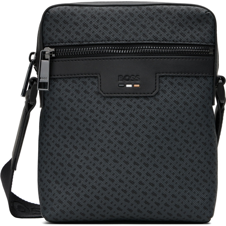Photo: BOSS Black Coated Canvas Messenger Bag