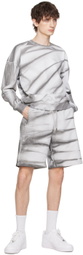 Feng Chen Wang Gray Tie-Dye Shorts