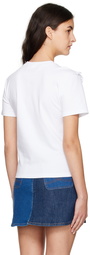 See by Chloé White Broderie Detail T-Shirt