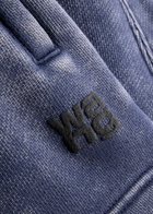 Alexanderwang.t Faded Logo Cotton-blend Shorts Blue