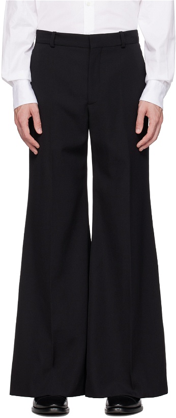 Photo: Balmain Black Relaxed-Fit Trousers