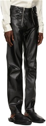 GmbH Black Faux-Leather Thor Trousers