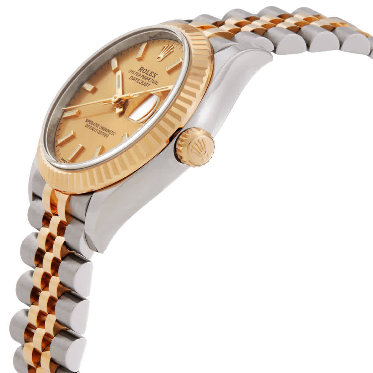 Rolex Datejust 31 Champagne Dial Automatic Ladies Steel and 18kt Yellow Gold Jubilee Watch 278273CSJ