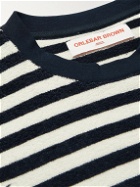 Orlebar Brown - Pierce Striped Cotton-Terry Sweatshirt - Blue
