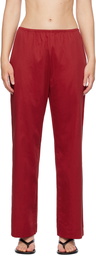 LESET Red Yoko Pocket Trousers