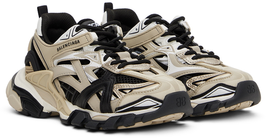 Balenciaga Kids Kids Beige & Black Track.2 Sneakers Balenciaga Kids