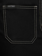 COURREGES Stretch Cotton Denim Mini Skirt