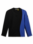 Moncler Genius - adidas Originals Logo-Appliquéd Panelled Cotton-Piqué and Jersey T-Shirt - Blue