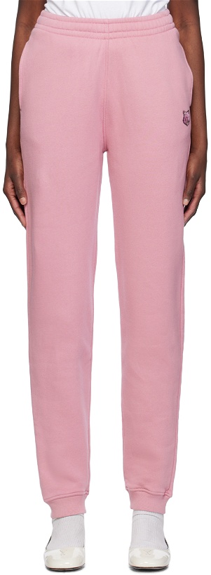 Photo: Maison Kitsuné Pink Bold Fox Head Lounge Pants