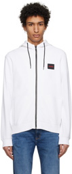 Hugo White Patch Hoodie